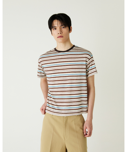 THEENDQUESTION（ジエンドクエスチョン）の「Cool stripe t-shirt / BROWN（Tシャツ/カットソー・レディース・その他・1/2）」の9枚目の写真