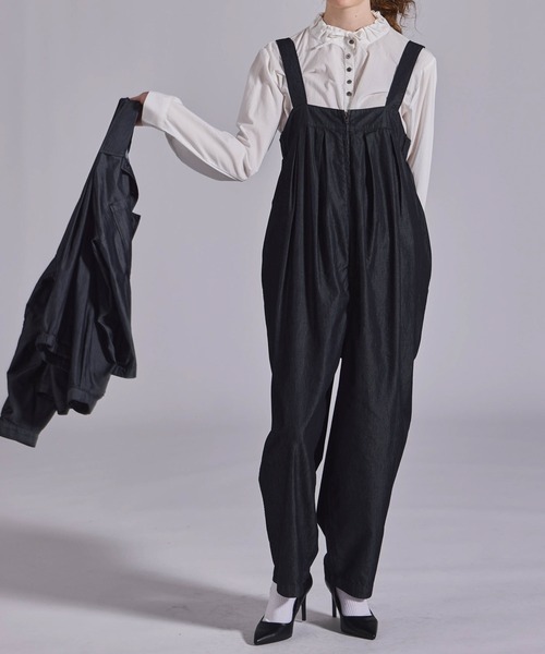 Kelen(ケレン)の「「KELEN / ケレン」 接触冷感4.5ozデニムサロペット(その他パンツ・レディース・ブラック/ネイビー・S/M)」の3枚目の写真