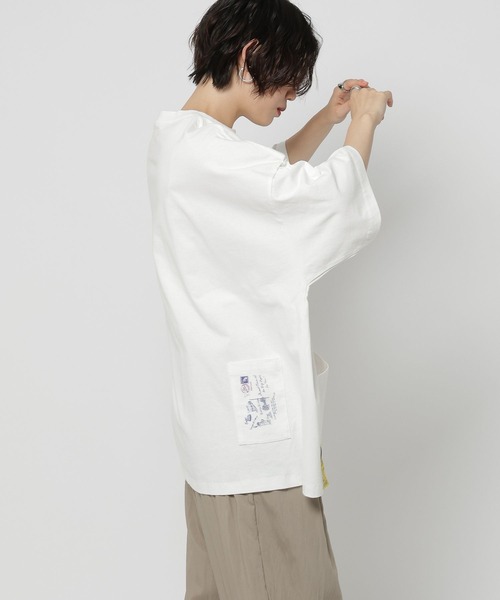 Fishs Eddy（フィッシュエディ）の「【FISHS EDDY(フィッシュエディ)】ポケットTシャツ【UNISEX】（Tシャツ/カットソー・レディース・オフホワイト/ライトグレー/ネイビー・MEDIUM/LARGE）」の13枚目の写真