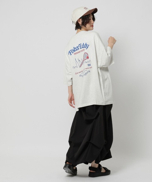 Fishs Eddy（フィッシュエディ）の「【FISHS EDDY(フィッシュエディ)】ポケットTシャツ【UNISEX】（Tシャツ/カットソー・レディース・オフホワイト/ライトグレー/ネイビー・MEDIUM/LARGE）」の4枚目の写真