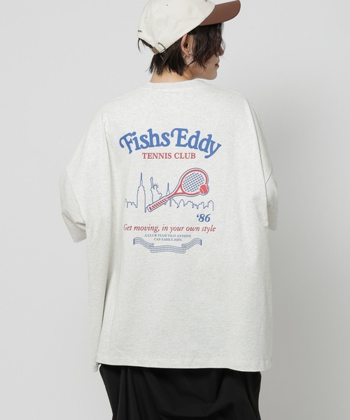 Fishs Eddy（フィッシュエディ）の「【FISHS EDDY(フィッシュエディ)】ポケットTシャツ【UNISEX】（Tシャツ/カットソー・レディース・オフホワイト/ライトグレー/ネイビー・MEDIUM/LARGE）」の6枚目の写真