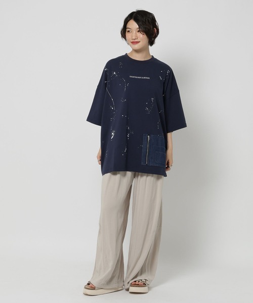 Fishs Eddy（フィッシュエディ）の「【FISHS EDDY(フィッシュエディ)】ポケットTシャツ【UNISEX】（Tシャツ/カットソー・レディース・オフホワイト/ライトグレー/ネイビー・MEDIUM/LARGE）」の7枚目の写真