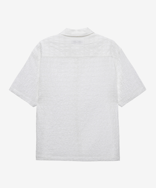 MINDBRIDGE（マインドブリッジ）の「[COUTURE]クロシェオーバーサイズ半袖シャツ - 2カラー（シャツ/ブラウス・メンズ・ホワイト/ブラック・100/110/95/105）」の12枚目の写真