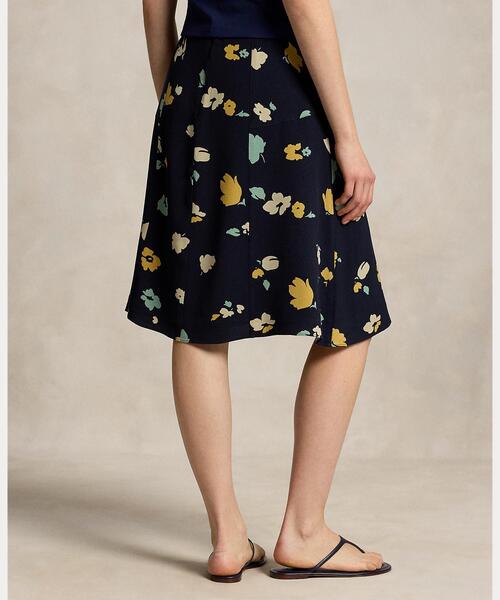 POLO RALPH LAUREN(ポロ ラルフ ローレン)の「フローラルプリント クレープ スカート(スカート・レディース・ネイビー系1・0/00)」の6枚目の写真