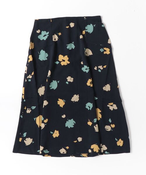 POLO RALPH LAUREN(ポロ ラルフ ローレン)の「フローラルプリント クレープ スカート(スカート・レディース・ネイビー系1・0/00)」の3枚目の写真
