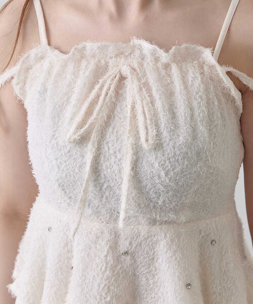 Belle Charme（ベルシャルム）の「【Belle Charme】Shaggy Peplum Tunic（シャツ/ブラウス・レディース・ブラック/ピンク/アイボリー・FREE）」の9枚目の写真