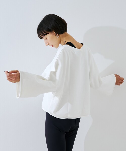 Rouge vif（ルージュヴィフ）の「【IRONING/アイロニング】ロゴショート丈スウェット/スエット logo aweat short po（スウェット・レディース・ホワイト/チャコールグレー・フリー）」の22枚目の写真