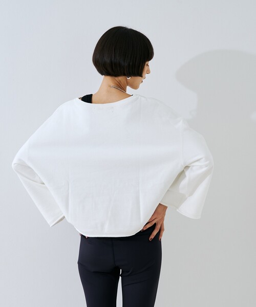 Rouge vif（ルージュヴィフ）の「【IRONING/アイロニング】ロゴショート丈スウェット/スエット logo aweat short po（スウェット・レディース・ホワイト/チャコールグレー・フリー）」の21枚目の写真