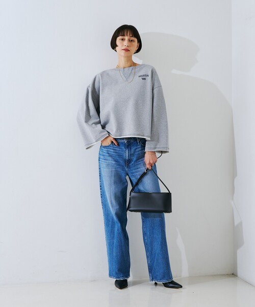 Rouge vif（ルージュヴィフ）の「【IRONING/アイロニング】ロゴショート丈スウェット/スエット logo aweat short po（スウェット・レディース・ホワイト/チャコールグレー・フリー）」の19枚目の写真