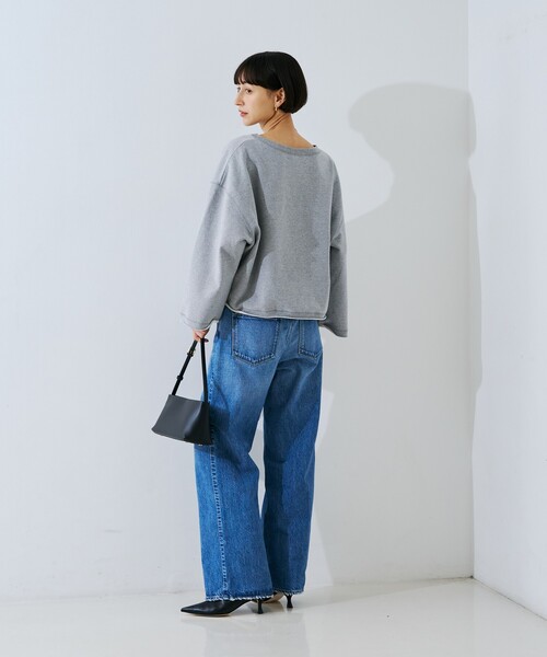 Rouge vif（ルージュヴィフ）の「【IRONING/アイロニング】ロゴショート丈スウェット/スエット logo aweat short po（スウェット・レディース・ホワイト/チャコールグレー・フリー）」の15枚目の写真