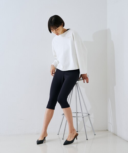 Rouge vif（ルージュヴィフ）の「【IRONING/アイロニング】ロゴショート丈スウェット/スエット logo aweat short po（スウェット・レディース・ホワイト/チャコールグレー・フリー）」の12枚目の写真