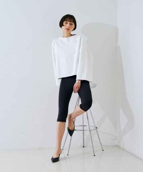 Rouge vif（ルージュヴィフ）の「【IRONING/アイロニング】ロゴショート丈スウェット/スエット logo aweat short po（スウェット・レディース・ホワイト/チャコールグレー・フリー）」の11枚目の写真