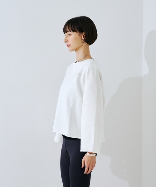 Rouge vif（ルージュヴィフ）の「【IRONING/アイロニング】ロゴショート丈スウェット/スエット logo aweat short po（スウェット・レディース・ホワイト/チャコールグレー・フリー）」の9枚目の写真