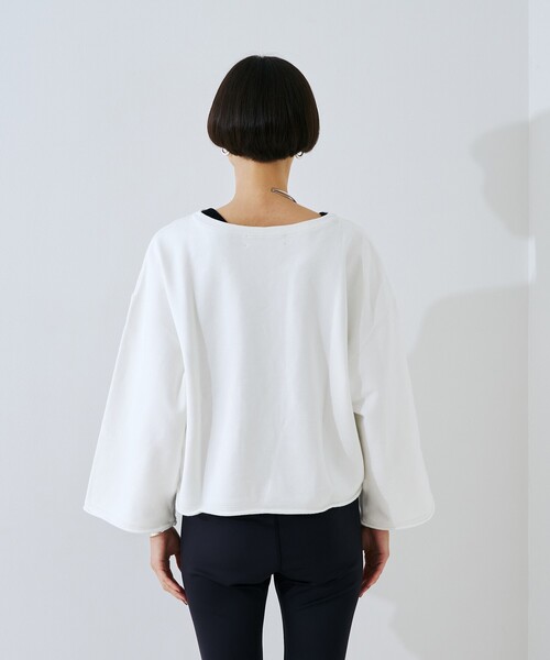 Rouge vif（ルージュヴィフ）の「【IRONING/アイロニング】ロゴショート丈スウェット/スエット logo aweat short po（スウェット・レディース・ホワイト/チャコールグレー・フリー）」の8枚目の写真