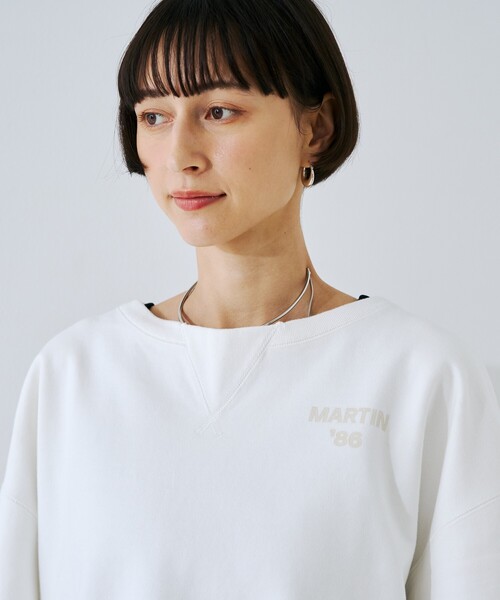 Rouge vif（ルージュヴィフ）の「【IRONING/アイロニング】ロゴショート丈スウェット/スエット logo aweat short po（スウェット・レディース・ホワイト/チャコールグレー・フリー）」の7枚目の写真