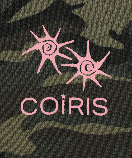 COIRIS(コイリス)の「グラインセットアップカモツーウェイフードジップアップ男女共用(パーカー・レディース・カーキ・FREE)」の4枚目の写真
