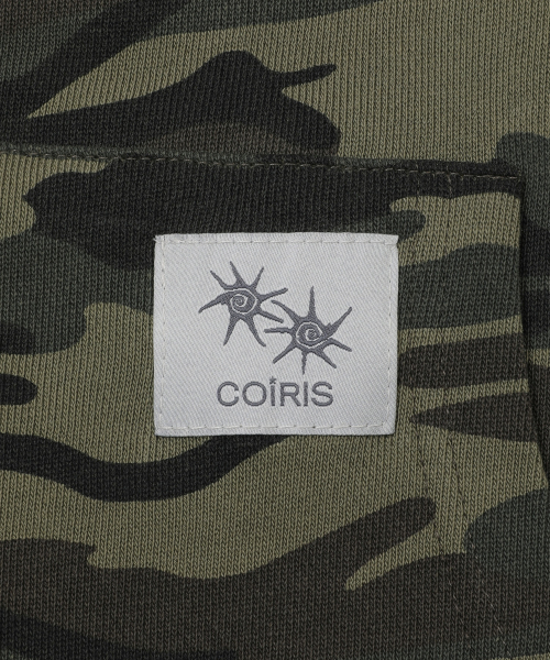COIRIS(コイリス)の「グラインセットアップカモツーウェイフードジップアップ男女共用(パーカー・レディース・カーキ・FREE)」の5枚目の写真