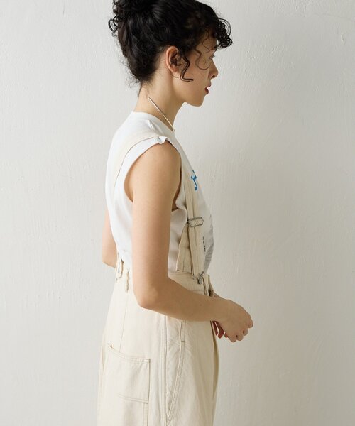 Whim Gazette(ウィムガゼット)の「<WEB限定>【GEMINI】プリントノースリーブプルオーバー(Tシャツ/カットソー・レディース・オフホワイト/チャコールグレー・FREE)」の13枚目の写真