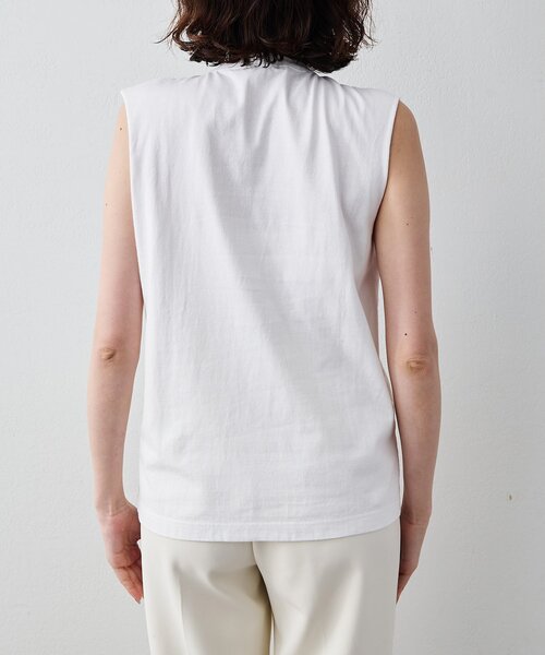 Whim Gazette(ウィムガゼット)の「<WEB限定>【GEMINI】プリントノースリーブプルオーバー(Tシャツ/カットソー・レディース・オフホワイト/チャコールグレー・FREE)」の11枚目の写真