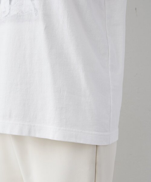 Whim Gazette(ウィムガゼット)の「<WEB限定>【GEMINI】プリントノースリーブプルオーバー(Tシャツ/カットソー・レディース・オフホワイト/チャコールグレー・FREE)」の4枚目の写真