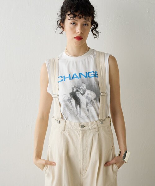 Whim Gazette(ウィムガゼット)の「<WEB限定>【GEMINI】プリントノースリーブプルオーバー(Tシャツ/カットソー・レディース・オフホワイト/チャコールグレー・FREE)」の14枚目の写真