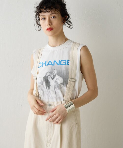 Whim Gazette(ウィムガゼット)の「<WEB限定>【GEMINI】プリントノースリーブプルオーバー(Tシャツ/カットソー・レディース・オフホワイト/チャコールグレー・FREE)」の22枚目の写真