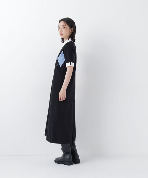 NATURAL BEAUTY BASIC（ナチュラルビューティーベーシック）の「襟付きニットワンピース（ワンピース・レディース・ネイビー/グレー系その他/ブラック系その他2・P/S/MEDIUM）」の10枚目の写真