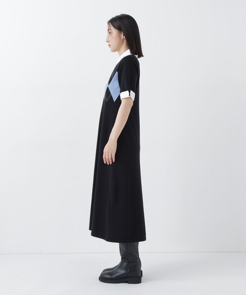 NATURAL BEAUTY BASIC（ナチュラルビューティーベーシック）の「襟付きニットワンピース（ワンピース・レディース・ネイビー/グレー系その他/ブラック系その他2・P/S/MEDIUM）」の11枚目の写真