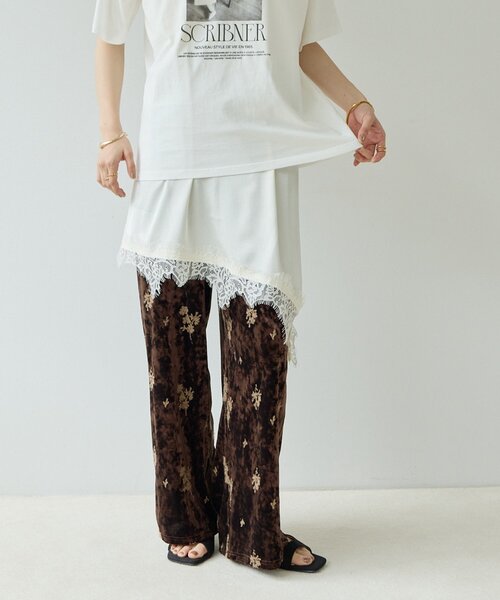 DISCOAT(ディスコート)の「【Noka】刺繍ベロアパンツ《WEB限定》(その他パンツ・レディース・ベージュ/ブラウン・FREE)」の16枚目の写真