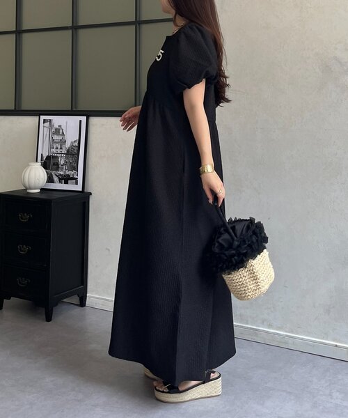 prose verse(プロズヴェール)の「キーネックパフスリーブワンピース(ワンピース・レディース・ブラック・LARGE/PL/PM/MEDIUM)」の16枚目の写真