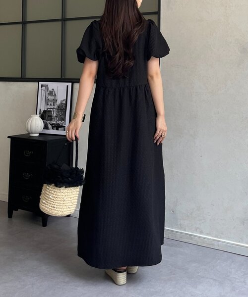prose verse(プロズヴェール)の「キーネックパフスリーブワンピース(ワンピース・レディース・ブラック・LARGE/PL/PM/MEDIUM)」の17枚目の写真