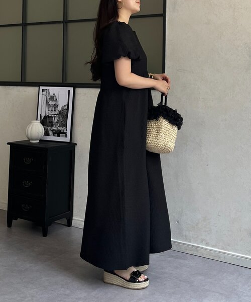 prose verse(プロズヴェール)の「キーネックパフスリーブワンピース(ワンピース・レディース・ブラック・LARGE/PL/PM/MEDIUM)」の18枚目の写真