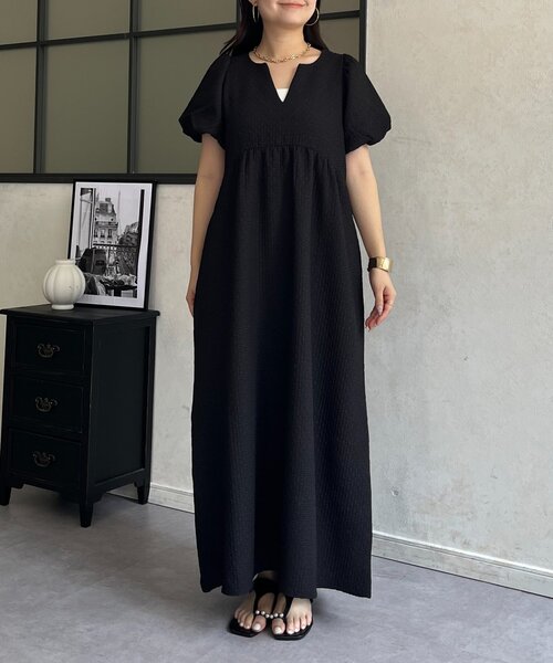 prose verse(プロズヴェール)の「キーネックパフスリーブワンピース(ワンピース・レディース・ブラック・LARGE/PL/PM/MEDIUM)」の19枚目の写真