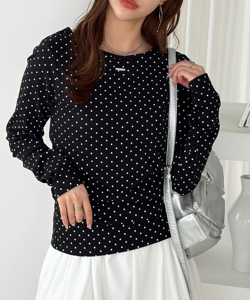muet.(ミュエ)の「メタルプレート付アソートコンパクトトップス(Tシャツ/カットソー・レディース・グレー系その他/アイボリー/ブラック系その他・MEDIUM/LARGE)」の8枚目の写真