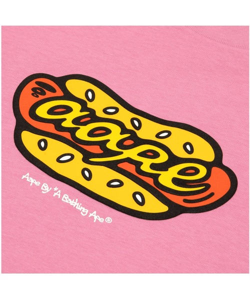 AAPE BY A BATHING APE（エーエイプバイアベイシングエイプ）の「AAPE hot dog TEE（Tシャツ/カットソー・メンズ・ブラック/ライトピンク・LARGE/MEDIUM/XX-LARGE/X-LARGE/SMALL）」の7枚目の写真