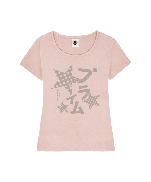 PRIMATE（プライメイト）の「POIKA DOT MILKY レディース Uネックスリムフィット半袖Tシャツ 6 COLORS（Tシャツ/カットソー・レディース・ホワイト/ネイビー/ミント/ブラック/ピンク/ミックスグレー・MEDIUM/SMALL）」の6枚目の写真