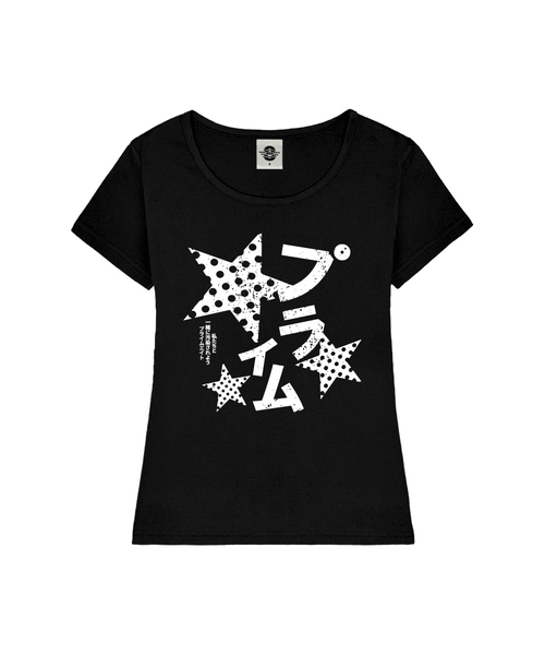 PRIMATE（プライメイト）の「POIKA DOT MILKY レディース Uネックスリムフィット半袖Tシャツ 6 COLORS（Tシャツ/カットソー・レディース・ホワイト/ネイビー/ミント/ブラック/ピンク/ミックスグレー・MEDIUM/SMALL）」の2枚目の写真