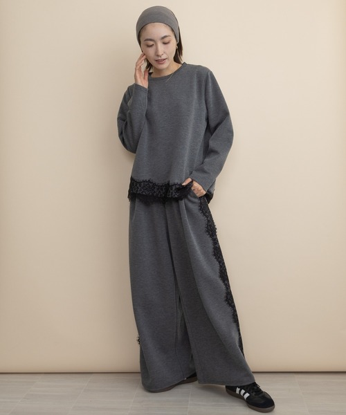 lodie(ロディ)の「【セットアップ可】サイドレース ポンチワイドパンツ(その他パンツ・レディース・ブラック/チャコールグレー・FREE)」の22枚目の写真