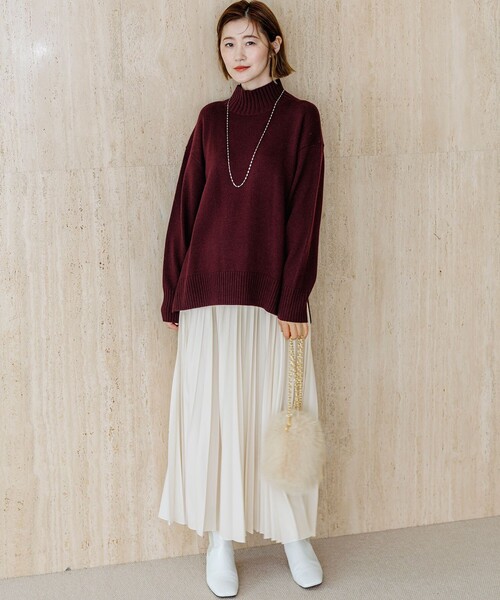 23区(ニジュウサンク)の「カシミヤブレンド ハイネック ニット(ニット/セーター・レディース・イエロー系/ホワイト系/スカイブルー系/グレー系/ダルブルー系/レッド系/ベージュ系/ワイン系・38)」の10枚目の写真