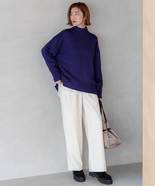23区(ニジュウサンク)の「カシミヤブレンド ハイネック ニット(ニット/セーター・レディース・イエロー系/ホワイト系/スカイブルー系/グレー系/ダルブルー系/レッド系/ベージュ系/ワイン系・38)」の12枚目の写真