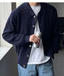 【26年秋冬新作アイテム】襟付きショートカラーカーディガン
