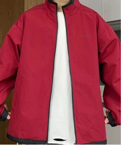 DOUBLE STEAL(ダブルスティール)の「DSバックロゴスプラッシュナイロンライクブルゾン(ブルゾン・メンズ・レッド/ホワイト・SMALL/MEDIUM/LARGE/X-LARGE)」の2枚目の写真