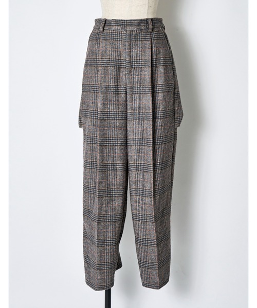 RUMCHE（ラムシェ）の「Curiosity Check Trousers / キュリオシティチェックパンツ（スラックス・レディース・ブラウン・SMALL/MEDIUM）」の3枚目の写真