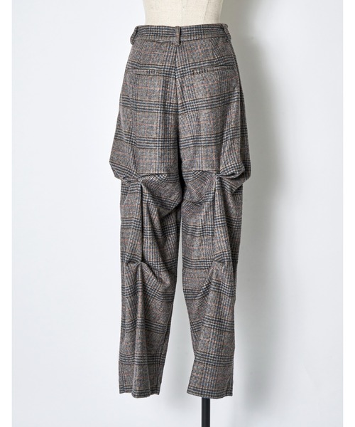 RUMCHE（ラムシェ）の「Curiosity Check Trousers / キュリオシティチェックパンツ（スラックス・レディース・ブラウン・SMALL/MEDIUM）」の5枚目の写真