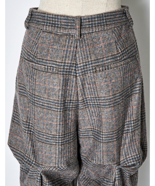 RUMCHE（ラムシェ）の「Curiosity Check Trousers / キュリオシティチェックパンツ（スラックス・レディース・ブラウン・SMALL/MEDIUM）」の8枚目の写真