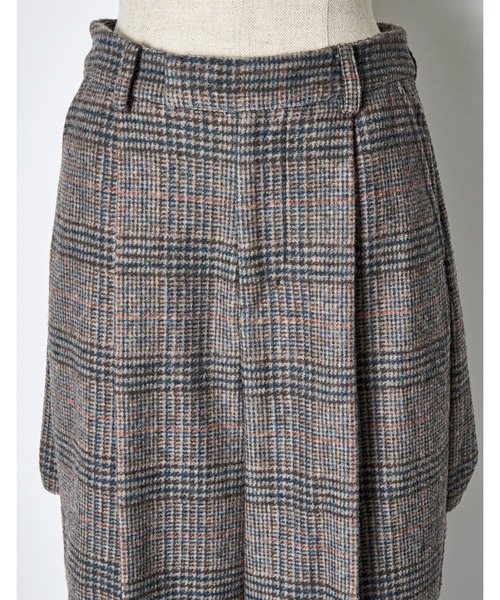 RUMCHE（ラムシェ）の「Curiosity Check Trousers / キュリオシティチェックパンツ（スラックス・レディース・ブラウン・SMALL/MEDIUM）」の6枚目の写真