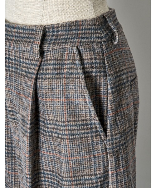 RUMCHE（ラムシェ）の「Curiosity Check Trousers / キュリオシティチェックパンツ（スラックス・レディース・ブラウン・SMALL/MEDIUM）」の7枚目の写真