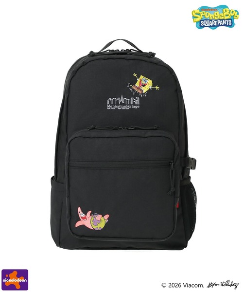 Manhattan Portage(マンハッタンポーテージ)の「TOWNSEND BACKPACK CORDURA RIPSTOP POLYESTER / SPONGE BOB(バックパック/リュック・メンズ・ブラック・LARGE)」の2枚目の写真