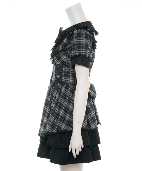 Secret Honey(シークレットハニー)の「サイドレースアップバッスルワンピース(ワンピース・レディース・レッド/ブラック・MEDIUM)」の12枚目の写真