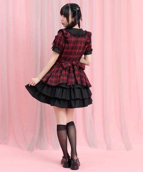 Secret Honey(シークレットハニー)の「サイドレースアップバッスルワンピース(ワンピース・レディース・レッド/ブラック・MEDIUM)」の5枚目の写真